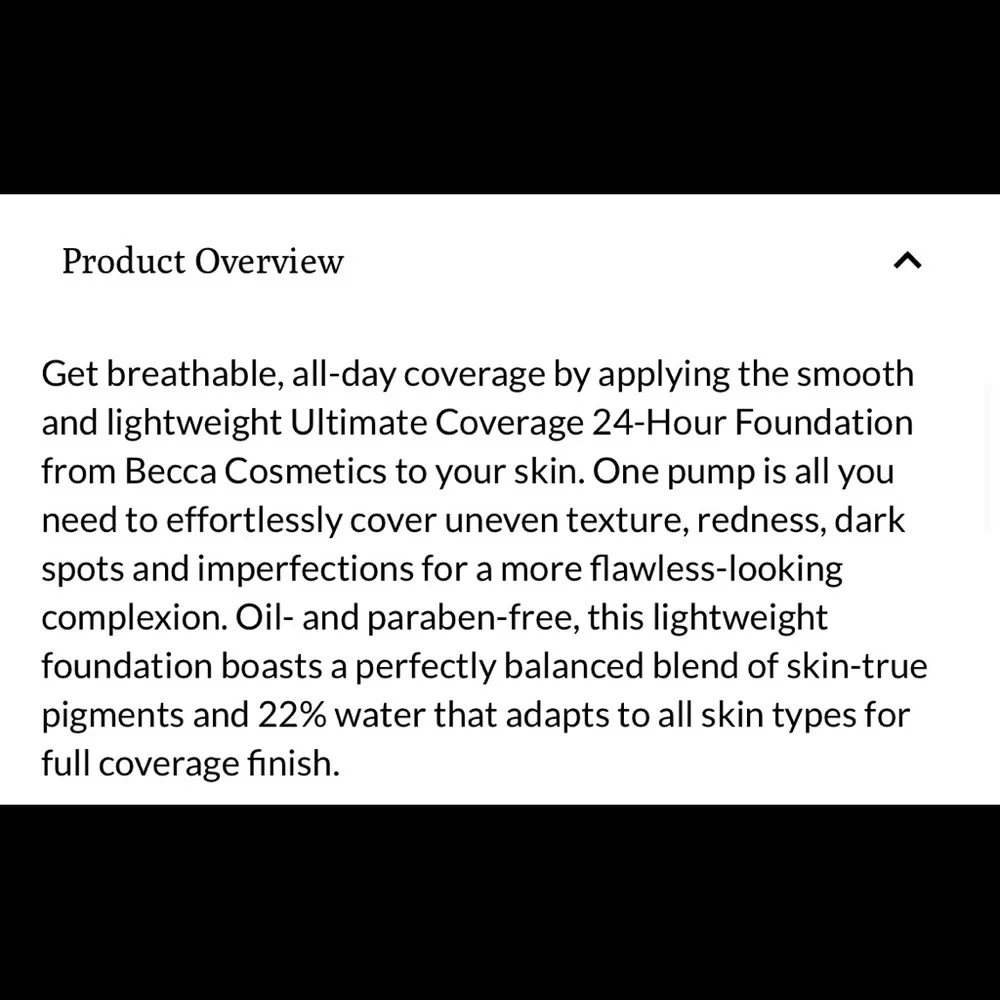 ✨ BECCA Ultimate Coverage 24 Hour Foundation